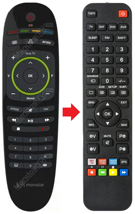 MOVISTAR-H2 MOVISTAR afstandsbediening - productfoto