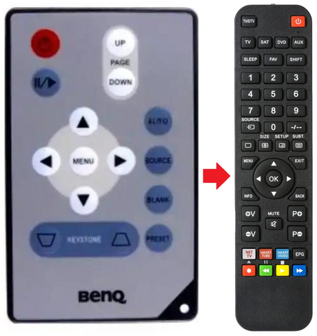 MP610 BENQ afstandsbediening - productfoto