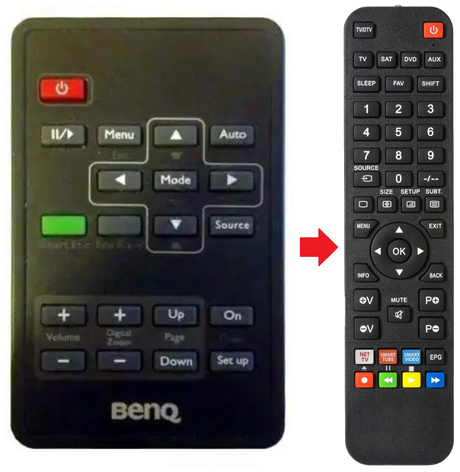 MS502 BENQ afstandsbediening - productfoto