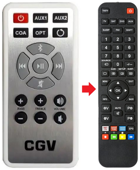 MTV31BT CGV afstandsbediening - productfoto