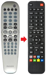 MX2500 PHILIPS afstandsbediening - productfoto