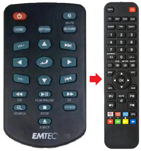N200 EMTEC afstandsbediening - productfoto