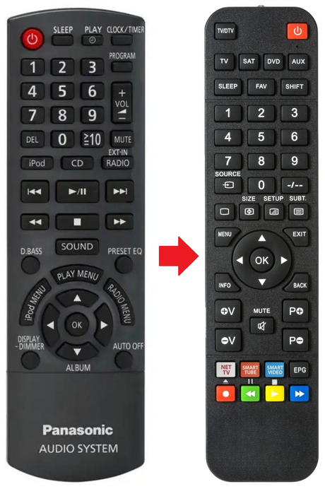 N2QAY8000639 PANASONIC afstandsbediening - productfoto