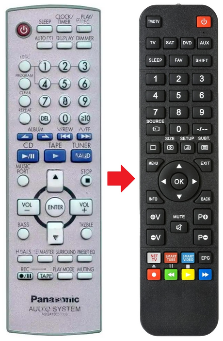 N2QAYB000008 PANASONIC afstandsbediening - productfoto