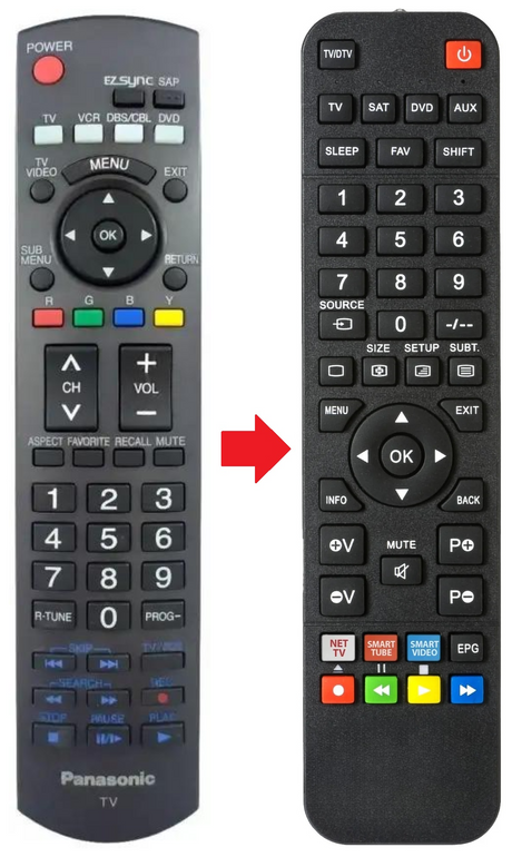 N2QAYB000102 PANASONIC afstandsbediening - productfoto