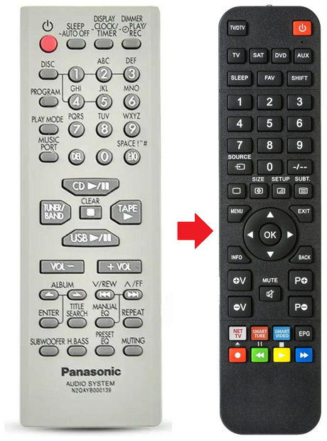 N2QAYB000139 PANASONIC afstandsbediening - productfoto