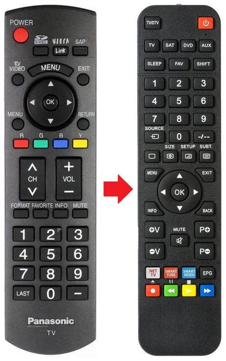 N2QAYB000221 PANASONIC afstandsbediening - productfoto