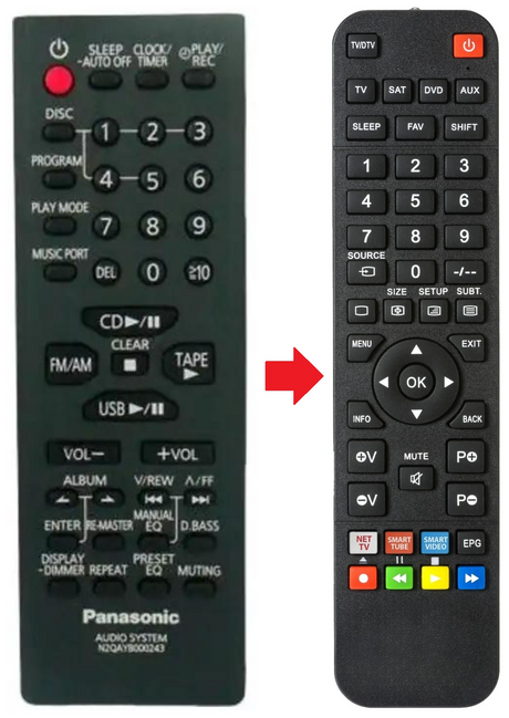 N2QAYB000243 PANASONIC afstandsbediening - productfoto
