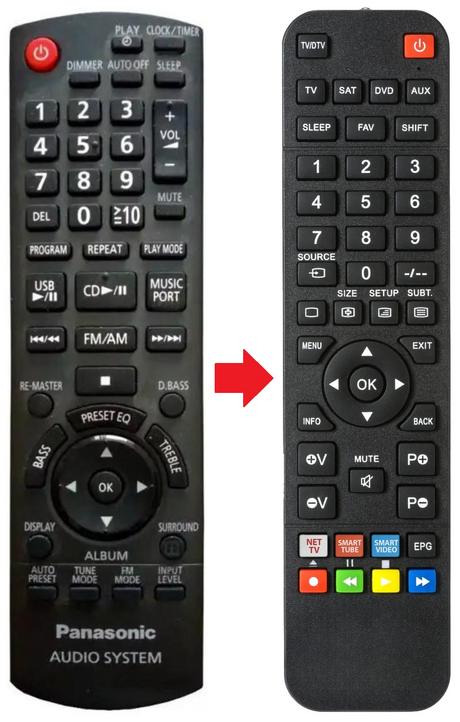 N2QAYB000555 PANASONIC afstandsbediening - productfoto
