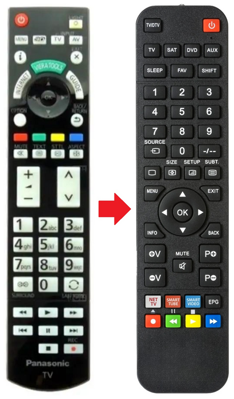 N2QAYB000715 PANASONIC afstandsbediening - productfoto