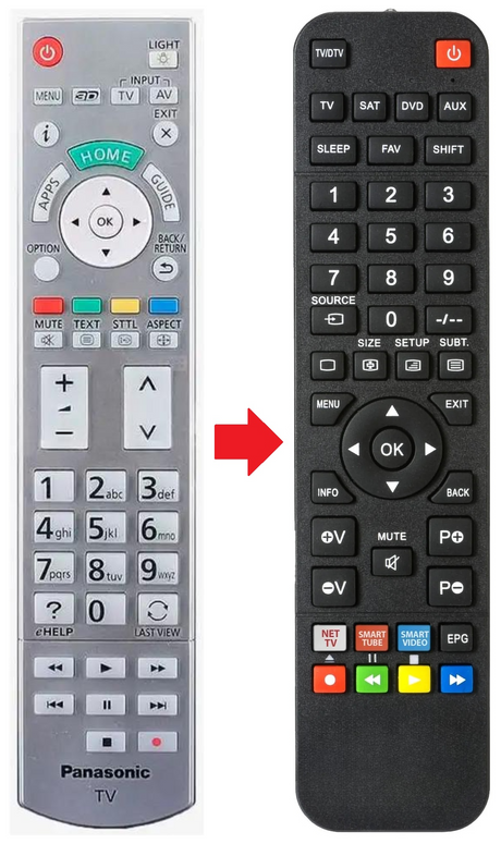 N2QAYB000829 PANASONIC afstandsbediening - productfoto