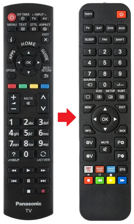 N2QAYB000830 PANASONIC afstandsbediening - productfoto