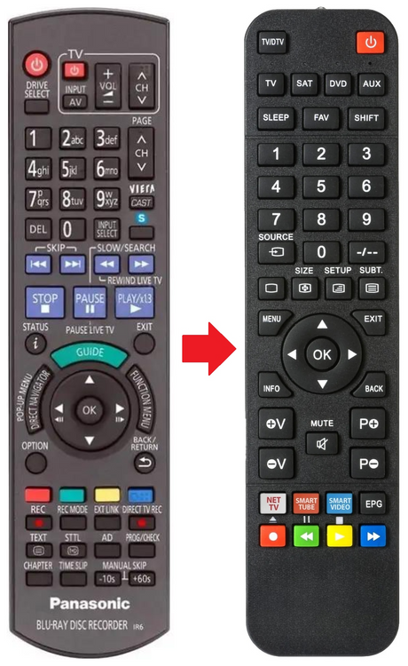 N2QAYB000898 PANASONIC afstandsbediening - productfoto