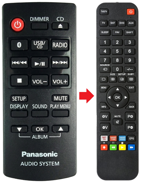 N2QAYB000984 PANASONIC afstandsbediening - vergelijking
