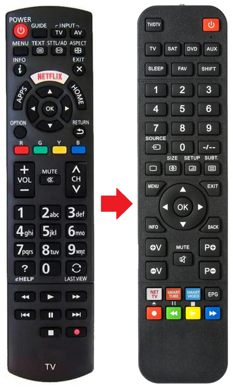 N2QAYB001008 PANASONIC afstandsbediening - productfoto