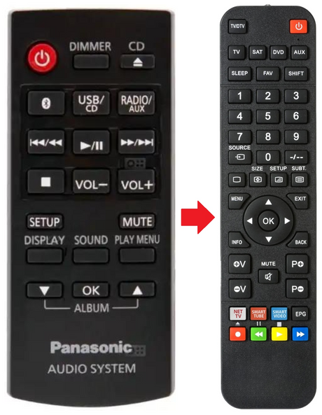 N2QAYB001093 PANASONIC afstandsbediening - productfoto