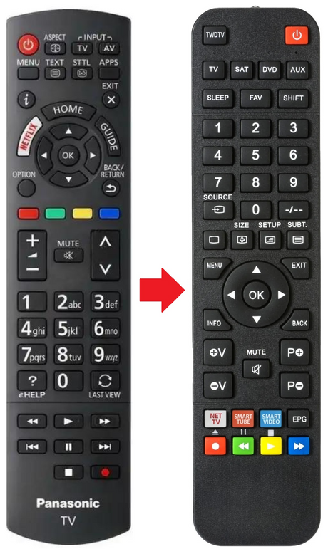 N2QAYB001109 PANASONIC afstandsbediening - productfoto