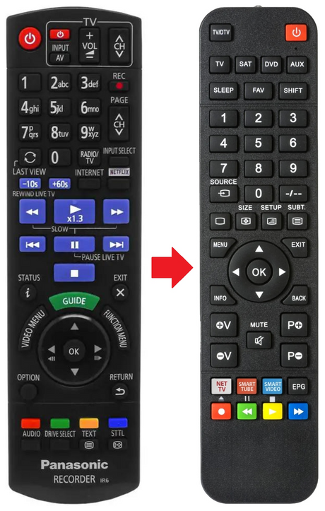 N2QAYB001114 PANASONIC afstandsbediening - productfoto