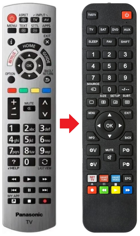 N2QAYB001115 PANASONIC afstandsbediening - productfoto