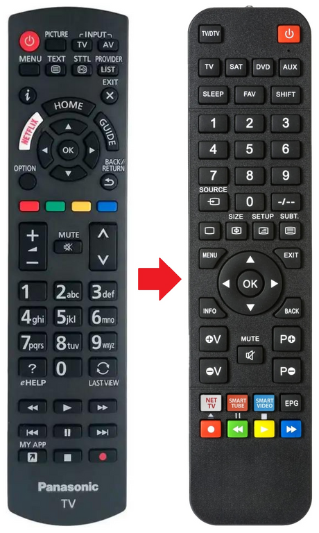 N2QAYB001245 PANASONIC afstandsbediening - productfoto