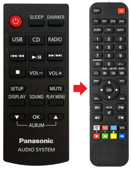 N2QAYC000080 PANASONIC afstandsbediening - productfoto