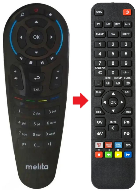 NEXT-TV MELITA afstandsbediening - productfoto