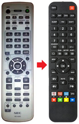 NP901W NEC afstandsbediening - productfoto