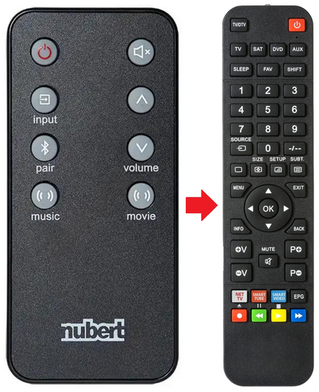 NUBOX-AS225 NUBERT afstandsbediening - productfoto