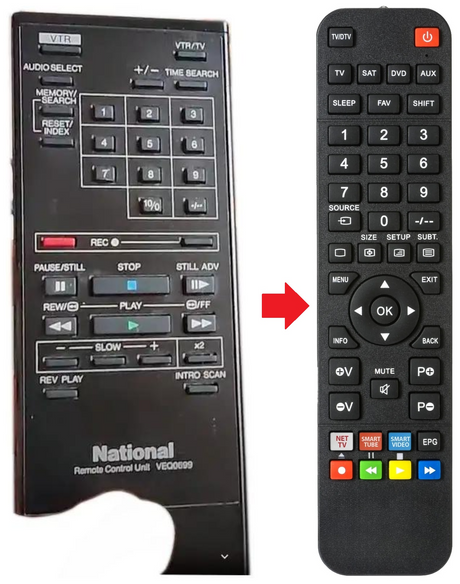 NV-H75 PANASONIC afstandsbediening - productfoto