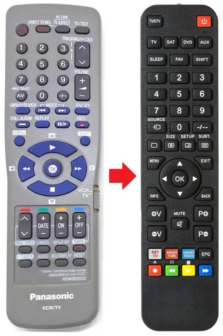 NV-HS830EGS PANASONIC afstandsbediening - productfoto
