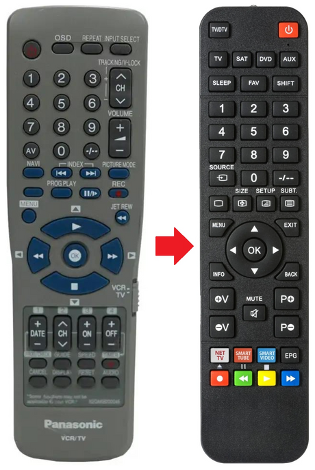 NV-MV40GCS PANASONIC afstandsbediening - productfoto