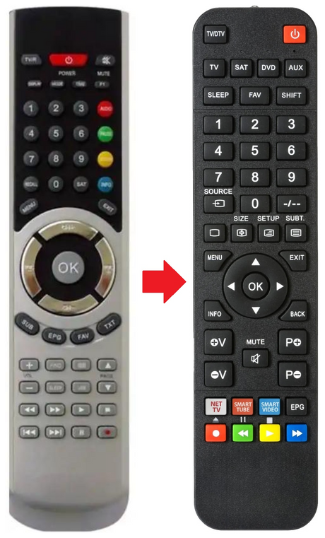 NXP265HD DREAMSKY afstandsbediening - productfoto