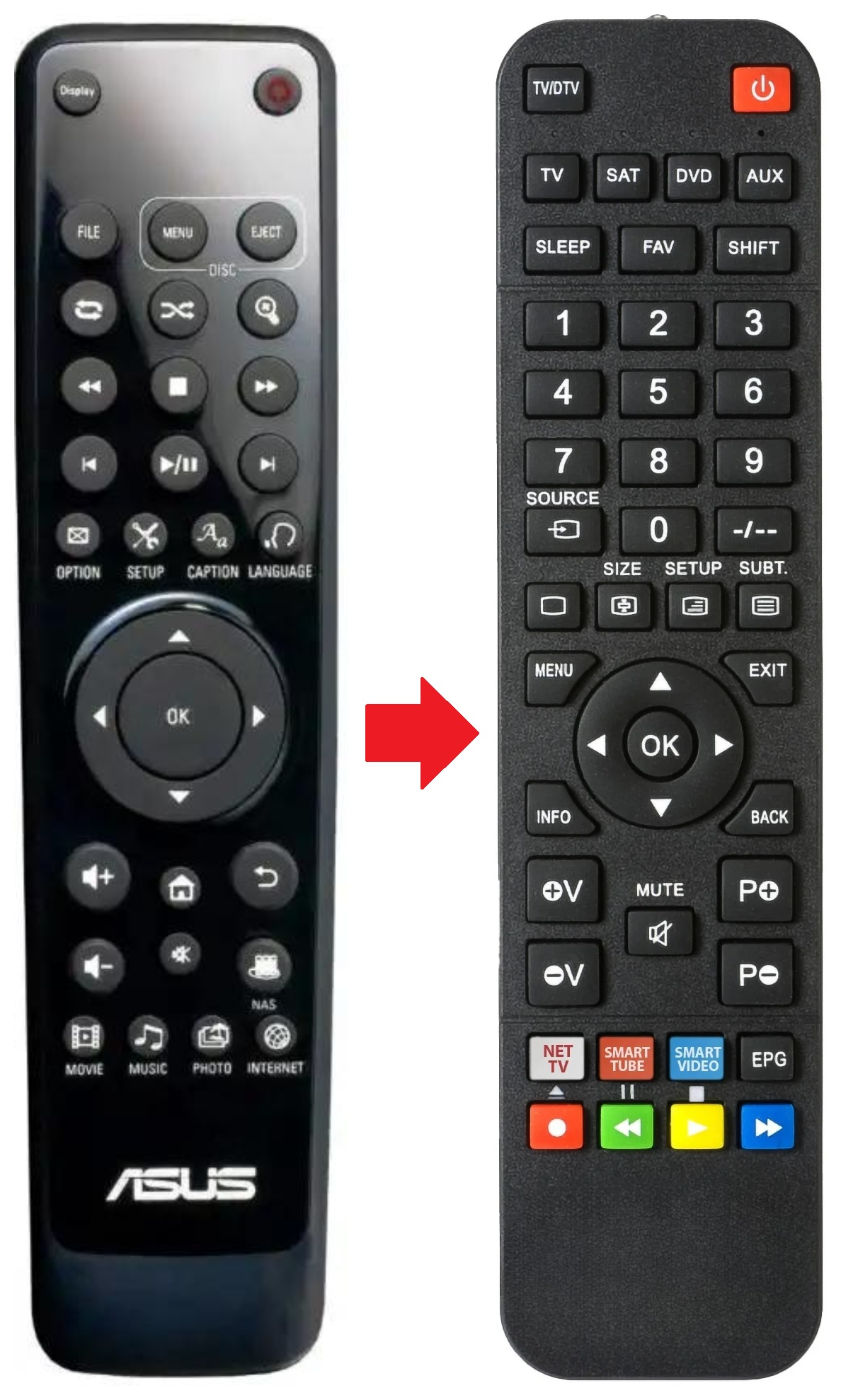 O-PLAY-HD2 ASUS afstandsbediening - productfoto