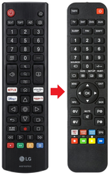 OLED55B16 LG afstandsbediening - vergelijking