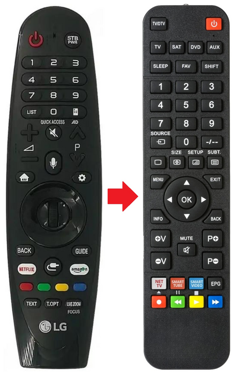 OLED65B7P LG afstandsbediening - productfoto