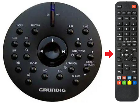 OVATION-2 GRUNDIG afstandsbediening - productfoto