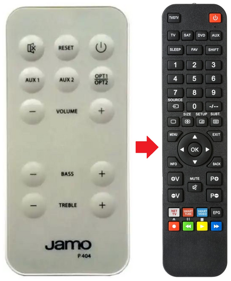 P404 JAMO afstandsbediening - productfoto
