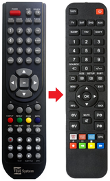 Afstandsbediening geschikt voor TELESYSTEM PALCO19-LED06 productfoto