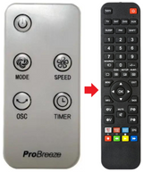 PB-F03-EU PRO BREEZE afstandsbediening - productfoto