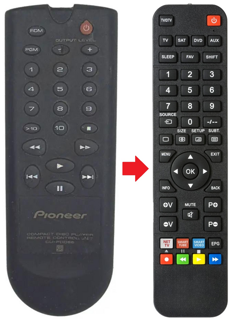 PD-207 PIONEER afstandsbediening - productfoto