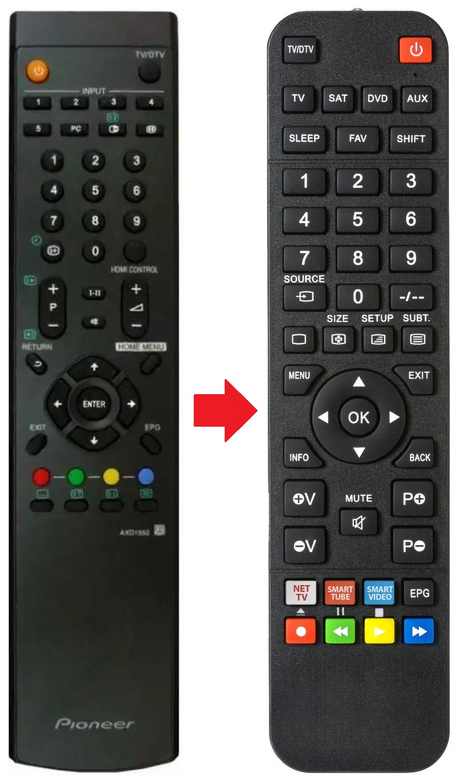 PDP-4280XD PIONEER afstandsbediening - productfoto