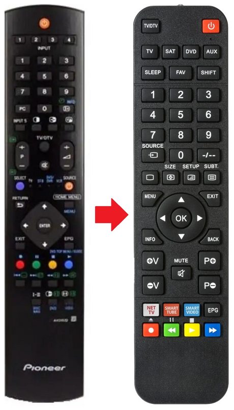PDP427XD PIONEER afstandsbediening - productfoto