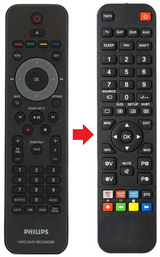 PET741D PHILIPS afstandsbediening - productfoto