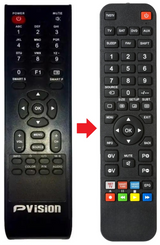 PLI32TG PVISION afstandsbediening - productfoto