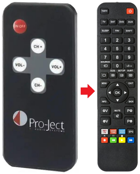 PRE-BOX PRO JECT afstandsbediening - productfoto