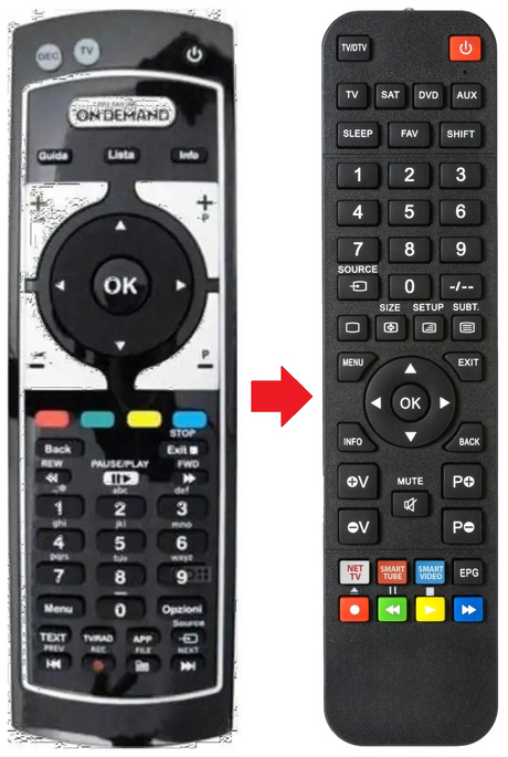 PREMUIM-ONDEMAND-HD MEDIASET afstandsbediening - productfoto