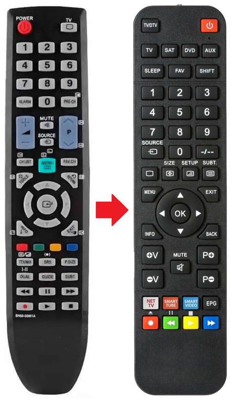 PS50B535 SAMSUNG afstandsbediening - productfoto