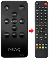 PSB100BTB PEAQ afstandsbediening - productfoto