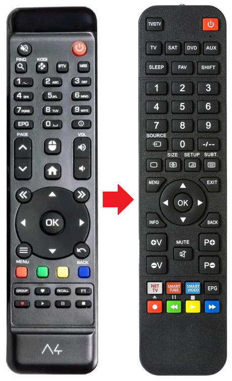PURE-4K-OTT XSARIUS afstandsbediening - productfoto