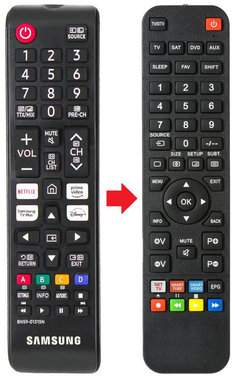 QE43LS03DAU SAMSUNG afstandsbediening - productfoto